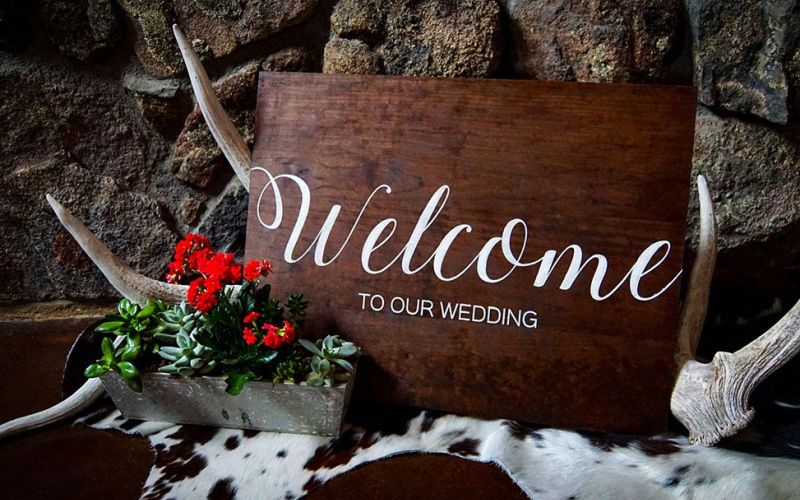 Laser Engraved Wedding Sign